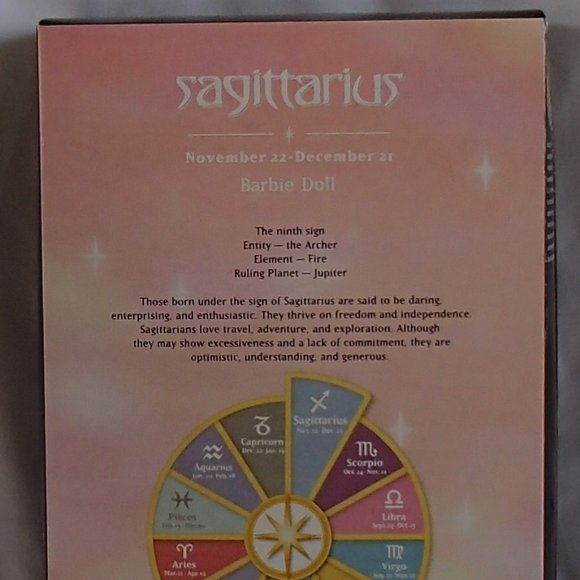 Mattel Barbie Pink Label Horoscope Sagittarius Collectible 2004 Brand New NIB - Picture 7 of 8